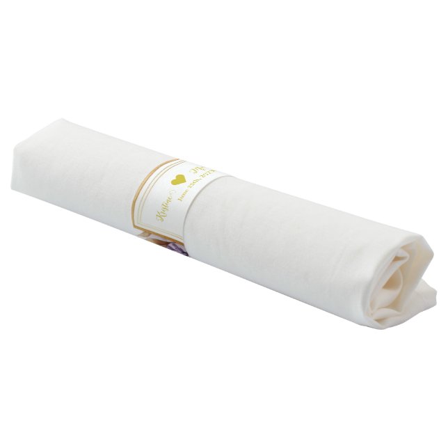 Gorgeous Lilac and Lavender Vineyard  Napkin Bands (Angled)