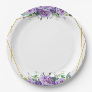 Gorgeous lilac and Lavender Vineyard Paper Plates