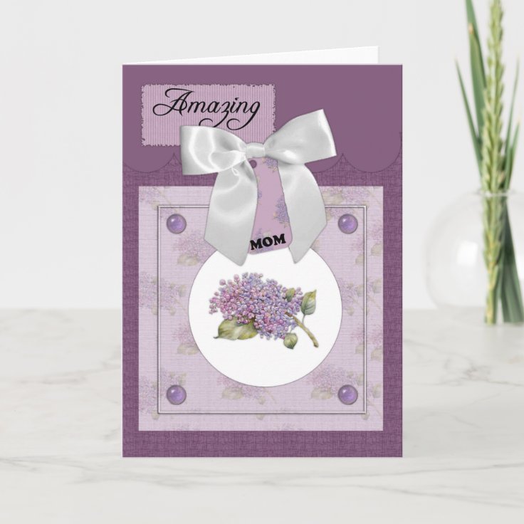 Gorgeous Lilac Mothers Day Card Zazzle