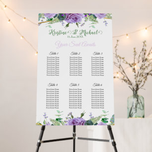 Gorgeous Lilac Vineyard Wedding Seating chart Foam Board