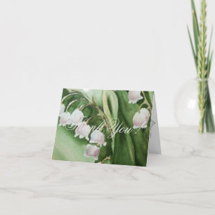 GORGEOUS LILY OF THE VALLEY FLOWER THANK YOU CARD