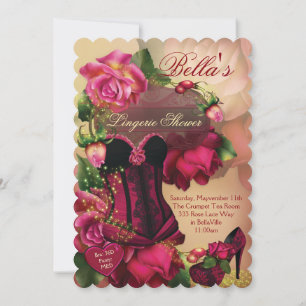 Gorgeous Lingerie Shower Invitations