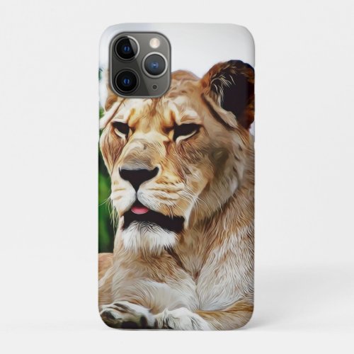 Gorgeous Lioness Digital Painting iPhone 11 Pro Case
