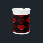 GORGEOUS LIPS DRINK PITCHER<br><div class="desc">An all over lip pattern.</div>