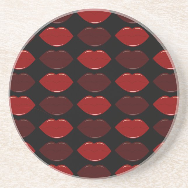 GORGEOUS LIPS SANDSTONE COASTER (Front)