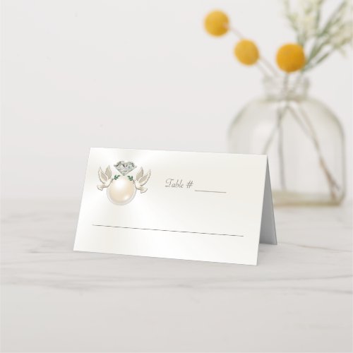 Gorgeous Love Bird Diamond Anniversary Place Cards