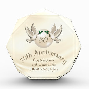 Gorgeous Love Doves, Pearl 30th Anniversary Gifts