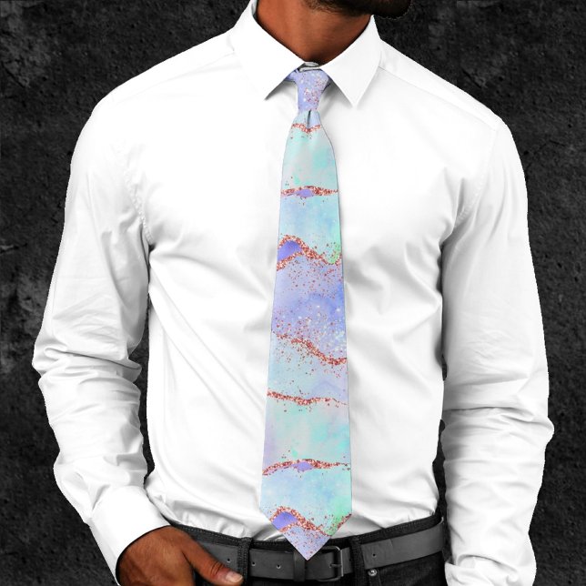 Gorgeous Luxe Agate | Sky Blue Watercolor Neck Tie (Creator Uploaded)
