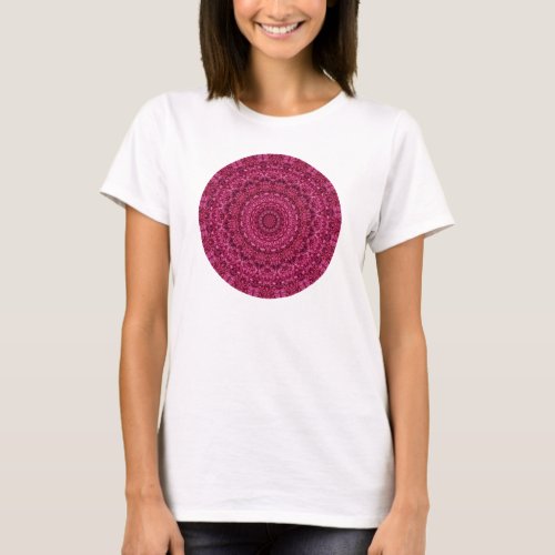 Gorgeous Magenta Pink Mandala Kaleidoscope T_Shirt