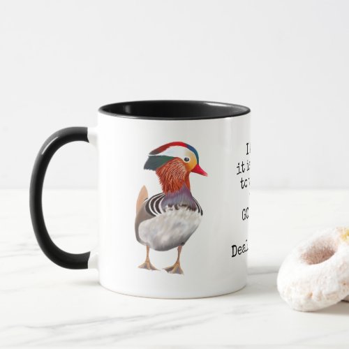 Gorgeous Mandarin Duck Funny Deal With It Mug