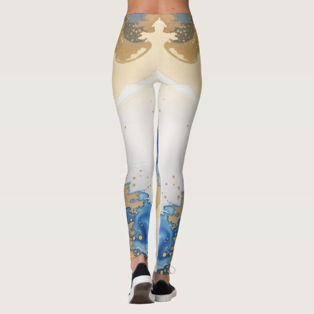 Gorgeous Marble Design   Leggings (Back)