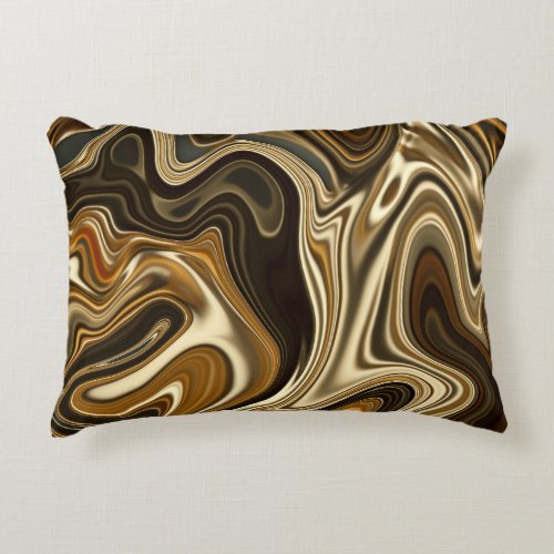 Gorgeous Marble Style _ Warm brown Decorative Pillow