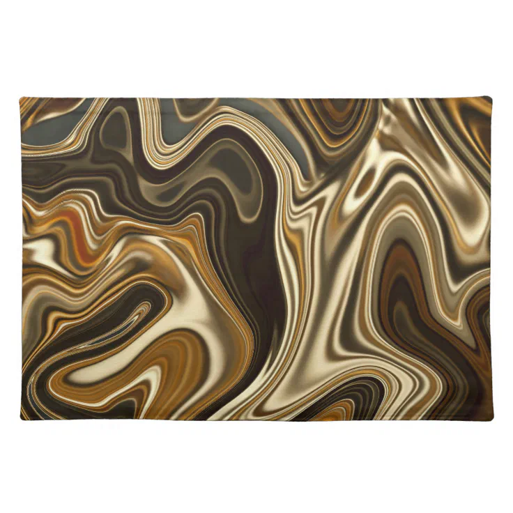 Marble Style Warm brown Placemat Zazzle