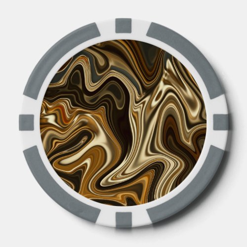 Gorgeous Marble Style _ Warm brown Poker Chips