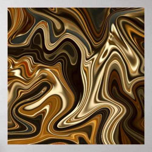 Gorgeous Marble Style _ Warm brown Poster