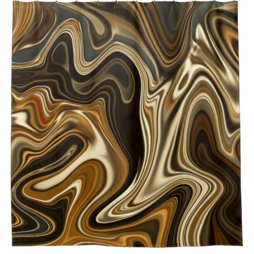 Gorgeous Marble Style _ Warm brown Shower Curtain