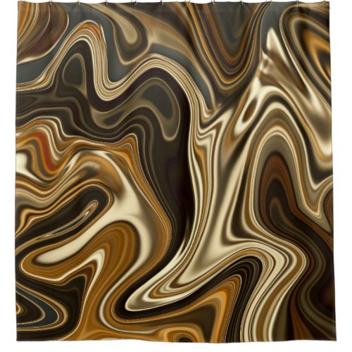 Gorgeous Marble Style _ Warm brown Shower Curtain