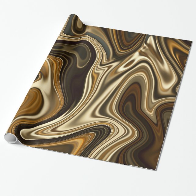 Gorgeous Marble Style - Warm brown Wrapping Paper (Unrolled)