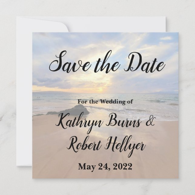 Gorgeous Maui Beach Save the Date (Front)