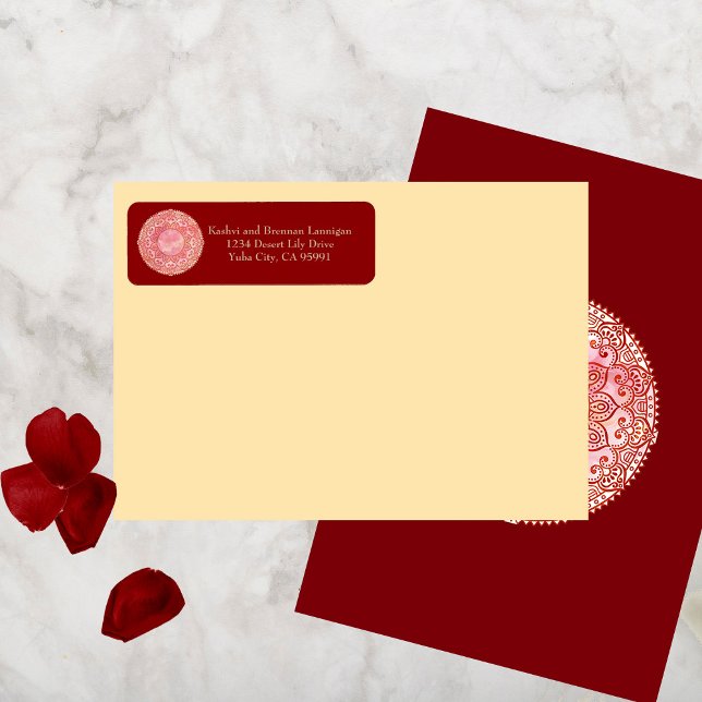 Gorgeous Mehndi Return Address Label (Creator Uploaded)