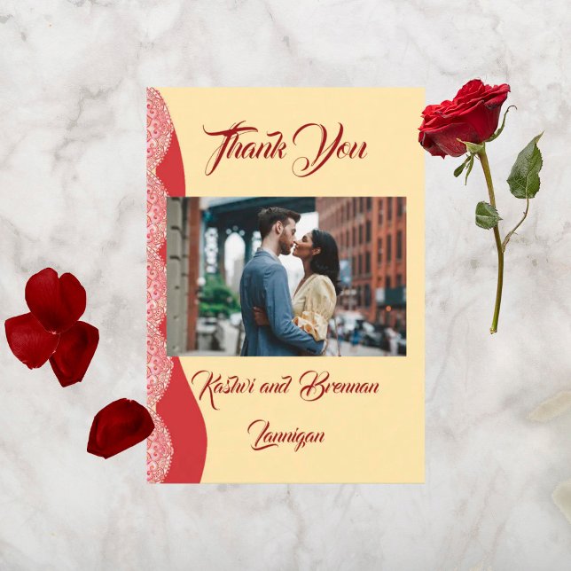 Gorgeous Mehndi Wedding Thank You Cards (Creator Uploaded)