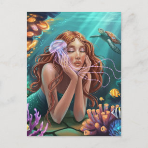 Gorgeous Mermaid in the Ocean Postcard