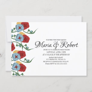Gorgeous Mexican Wedding Greenery Vine Floral Invitation
