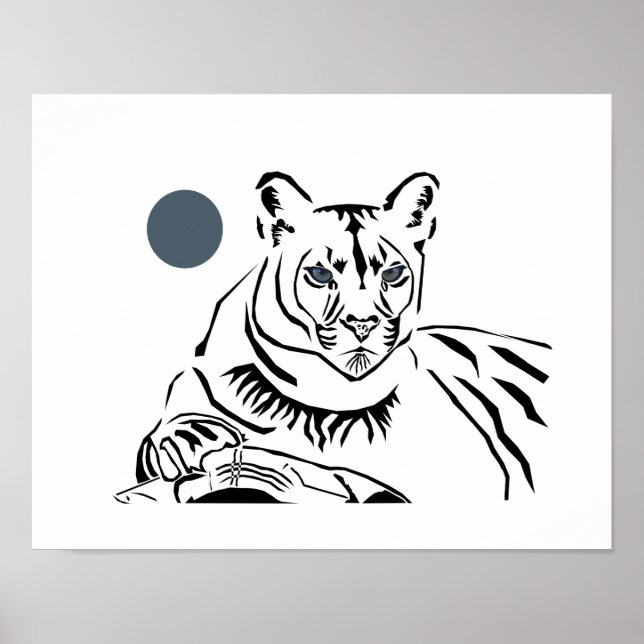 Gorgeous Minimalist Mountain Lion Value Poster (Front)