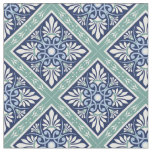 Gorgeous Moroccan Abstract - Blue, White, Green Fabric
