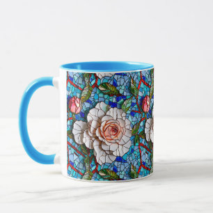 Gorgeous Mosaic Flowers Pattern   Mug