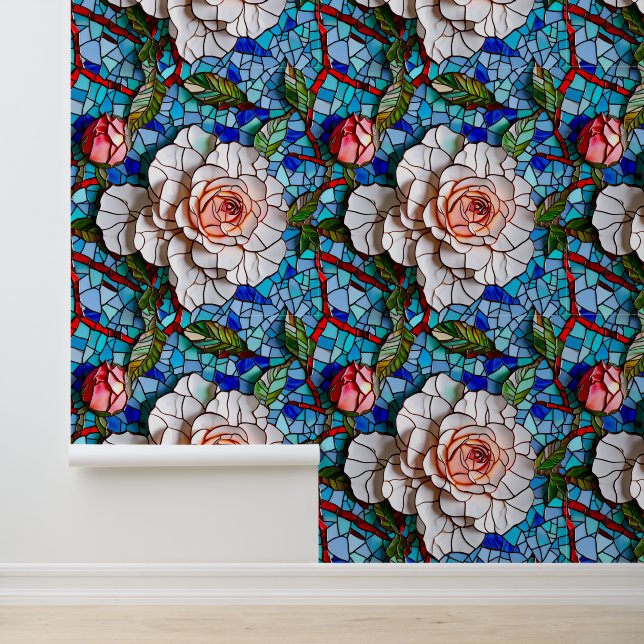 Gorgeous Mosaic Flowers Pattern   Wallpaper (Application)