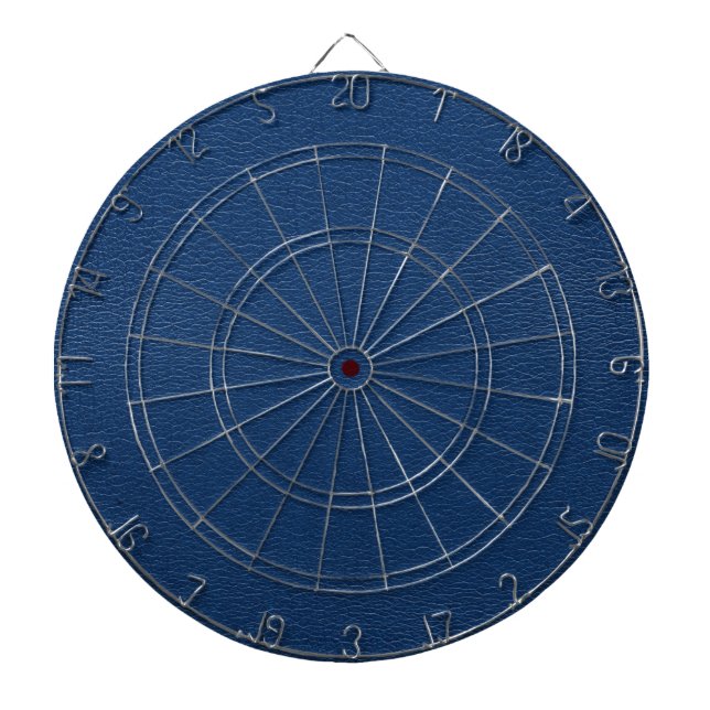 Gorgeous Navy Blue Leather Texture Dart Board (Front)