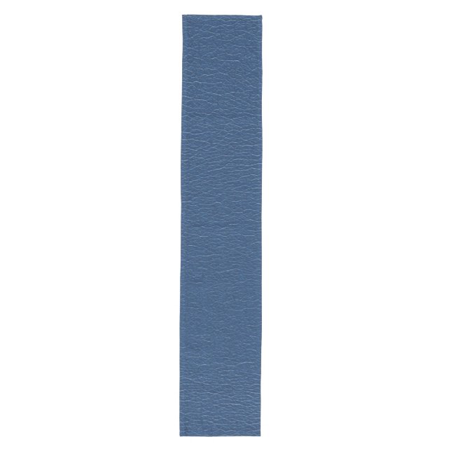 Gorgeous Navy Blue Leather Texture Medium Table Runner (Front)
