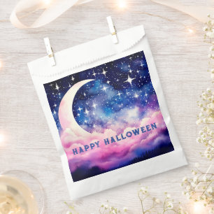 Gorgeous Night Sky Crescent Moon Halloween Favor Bag