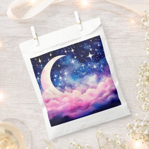 Gorgeous Night Sky Crescent Moon Halloween Favor Bag