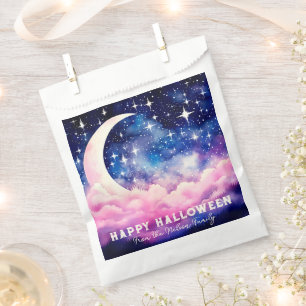 Gorgeous Night Sky Crescent Moon Halloween Favor Bag