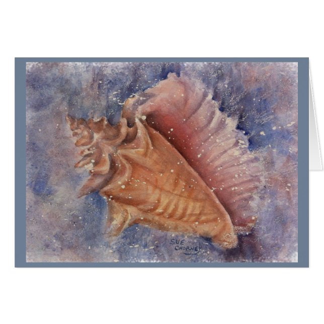 GORGEOUS OCEAN CONCH SHELL CARDS (Front Horizontal)