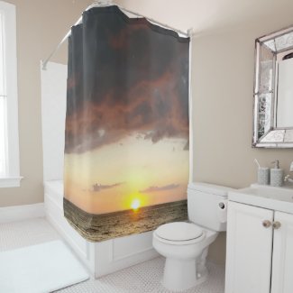Gorgeous Ocean Sunset Photography Shower Curtain