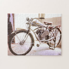 Gorgeous Old Vintage Motorized Bicycle Jigsaw Puzzle