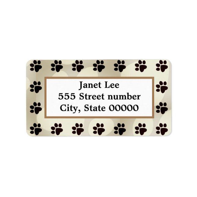 Gorgeous one of a-kind address labels dog lover (Front)