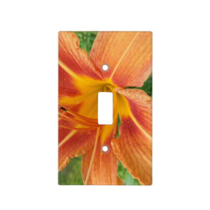 Gorgeous Orange Flower Light Switch