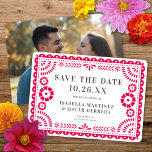 Gorgeous Ornate Papel Picado Photo Pink Wedding Save The Date