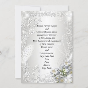 Gorgeous Ornate Semi-Gloss Wedding Invitation