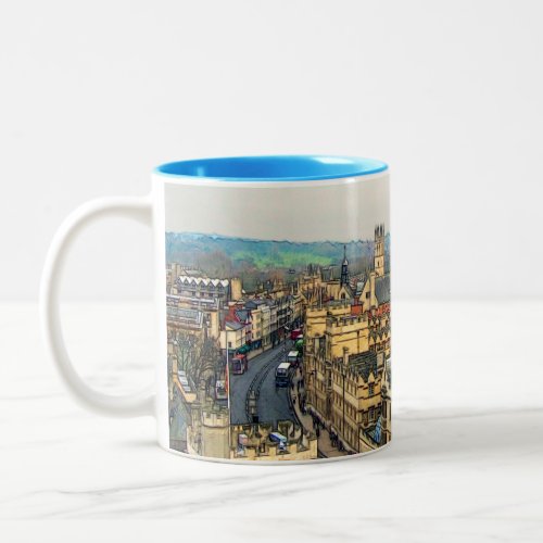 Gorgeous Oxford England High Street The High 1 Two_Tone Coffee Mug