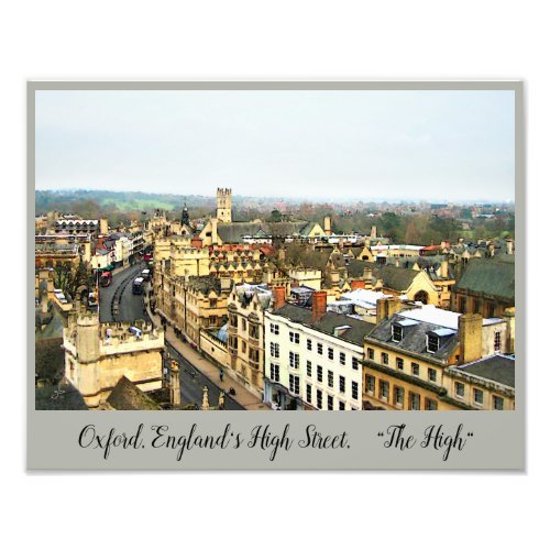 Gorgeous Oxford England High Street The High 2 Photo Print