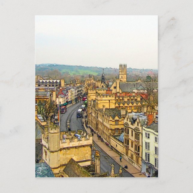 Gorgeous Oxford, England, High Street, The High #4 Postcard (Front)