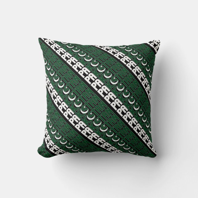 Gorgeous Pakistan National Flag Throw Pillow (Front)