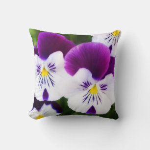 Gorgeous Pansies Throw Pillow
