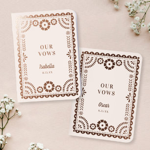 Gorgeous Papel Picado Boda Wedding Rose Gold Foil Vow Books