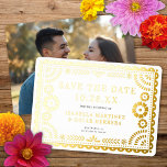 Gorgeous Papel Picado Wedding Save The Date Photo Foil Invitation